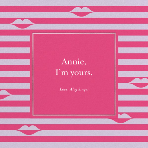 Sealed Lips Photo - Valentine's Day Card by kate spade new york - Back