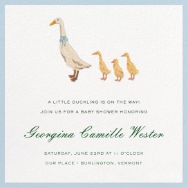 Ducklings (Casey Snipes) - Baby Shower Invitation by Dogwood Hill