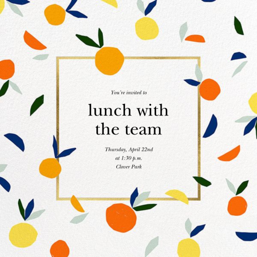 Citrus Twist - Breakfast/Lunch Invitation by kate spade new york