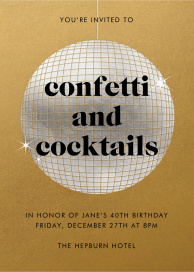 Sparkly Disco Ball - Birthday Invitation by Paperless Post