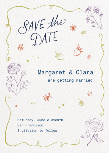 Berries and Blossoms - Invitation by Kirby x Art
