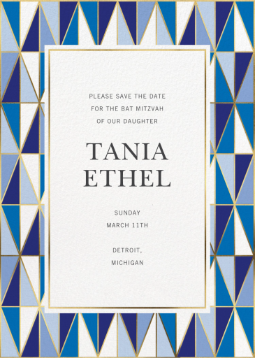 Laguna - Bar & Bat Mitzvah Save the Date by Jonathan Adler