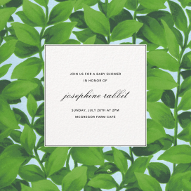 Hedge - Baby Shower Invitation by Oscar de la Renta