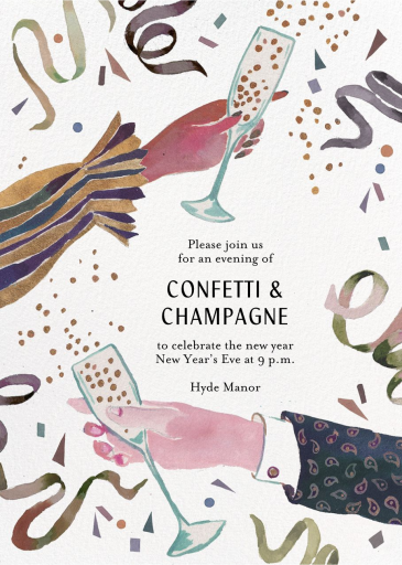 Midnight Cheers - New Year's Eve Invitation by Happy Menocal