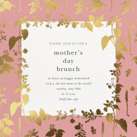 Stamped Greenery - Mother's Day Invitation by Oscar de la Renta