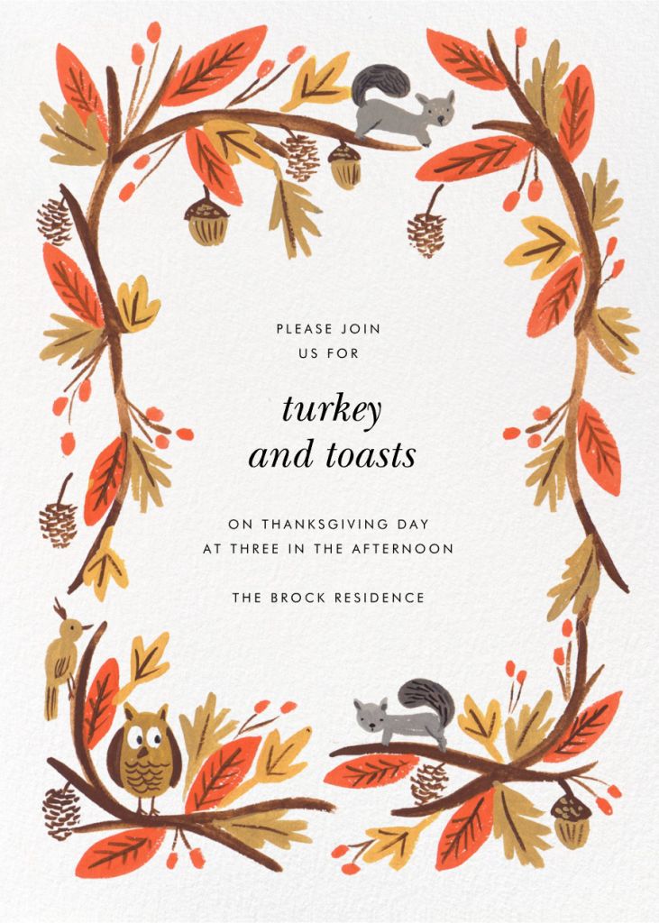 Fall Foliage Invitation