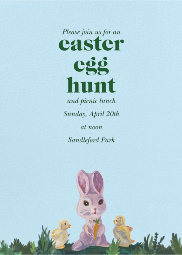 Lapin de Pâques - Easter Invitation by Nathalie Lété