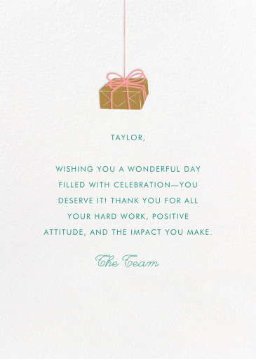 Parcel - Birthday Card by Paperless Post - Back