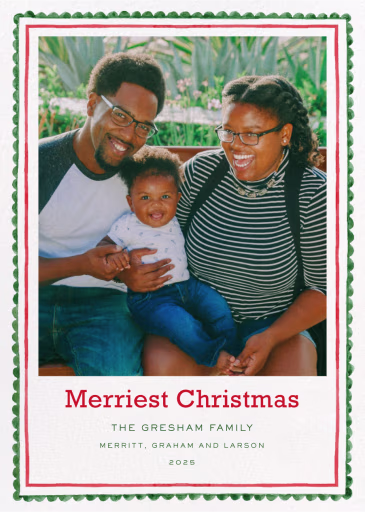 Red and Green Frame (Shanna Masters) - Christmas Card by Dogwood Hill