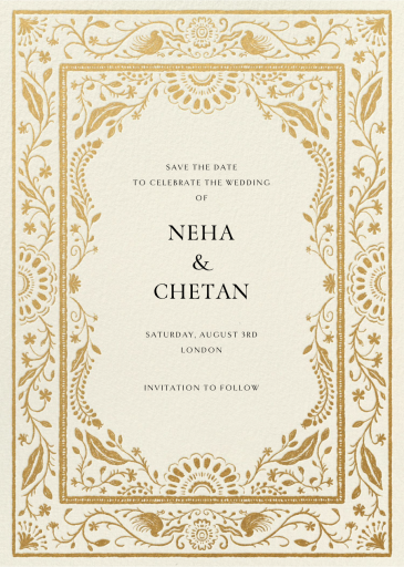 Kalamkari - Save the Date by Paperless Post