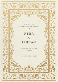 Kalamkari - Save the Date by Paperless Post