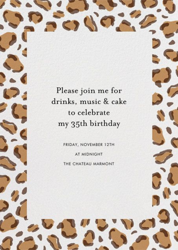 Leopard Spots (New) - Birthday Invitation by Paperless Post