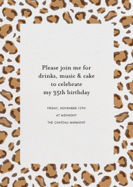 Manchas de leopardo (Nuevo) - Invitación de cumpleaños de Paperless Post