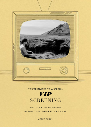Telly - Viewing Party Invitation by Paperless Post