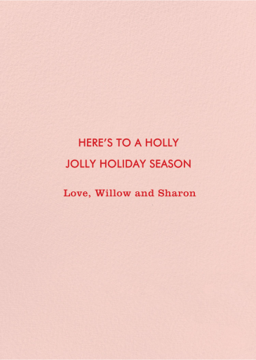 Vintage Santa Christmas Card - Back