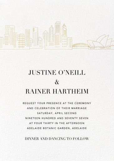 Skyline View - Wedding Invitation by Paperless Post