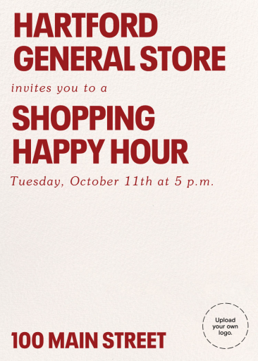 Bold Front - Shopping Event Invitation by paperless_post