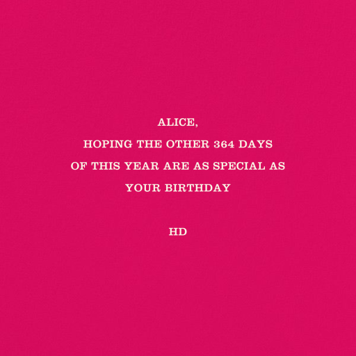 Cake and Candles (Greeting) - Birthday Card by Jonathan Adler - Back