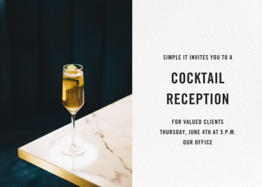 Simple Horizontal Split Photo - Cocktail Party Invitation by Paperless Post