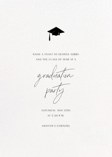 Full-Page Photo Tall (Double-Sided) - Graduation Party Invitation by Paperless Post - Back