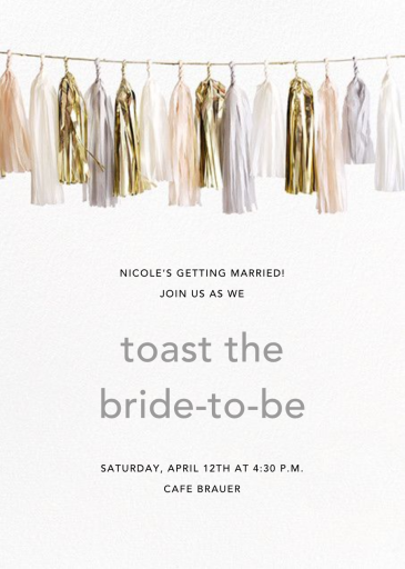 Glimmer (Tall) - Bridal Shower Invitation by CONFETTISYSTEM