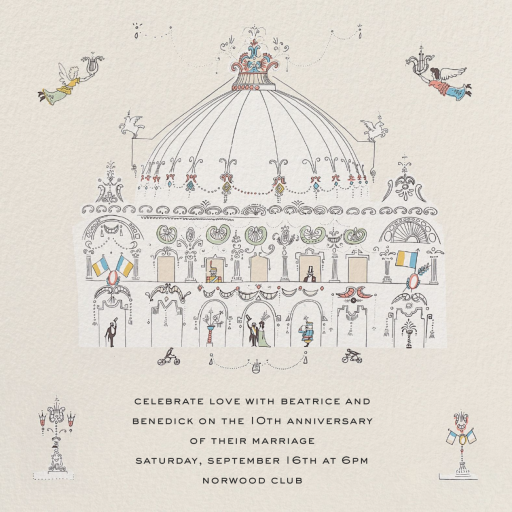 Royal Attendants - Anniversary Invitation by Schumacher