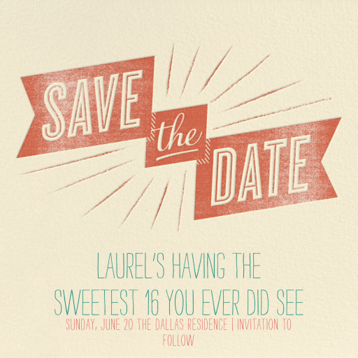 Ribbon Glee - Save the Date by Crate & Barrel