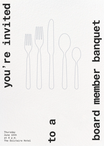 Utensils - Dinner Party Invitation by Paperless Post