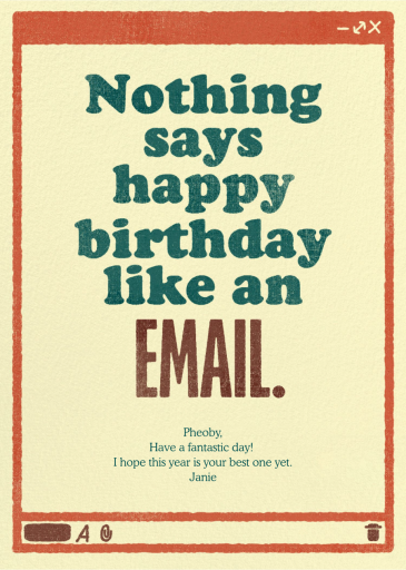You've Got Mail - Birthday Card by Derek Blasberg