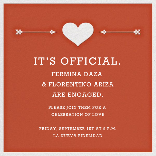 Cupid's Target - Engagement Party Invitation by Jonathan Adler