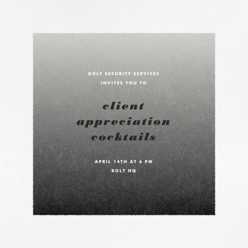 Gradient White Border - Cocktail Party Invitation by Paperless Post