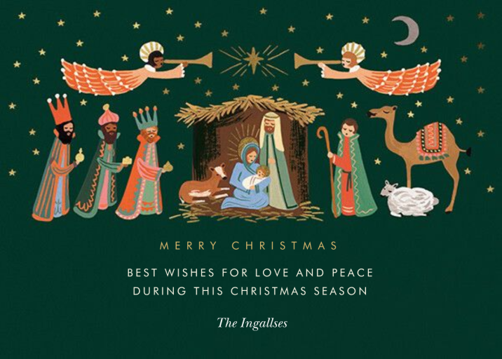 Evergreen Nativity - Christmas Card by Rifle Paper Co.