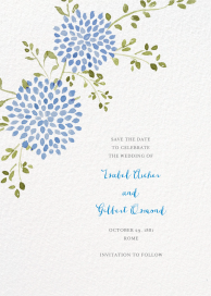 Watercolor Dahlias - Save the Date by Paperless Post
