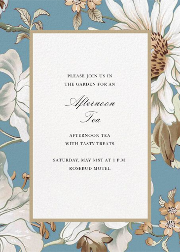 Painted Flowers - Brunch Invitation by Oscar de la Renta