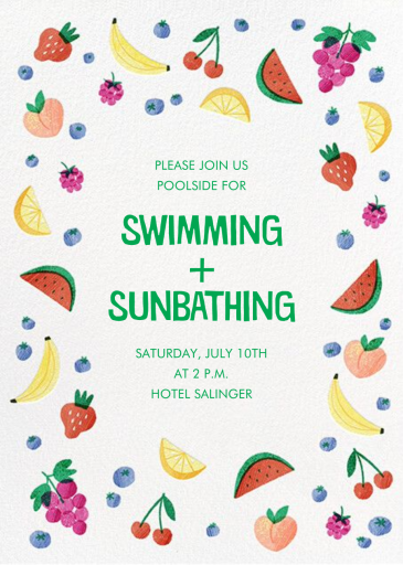 Fruit Fling - Pool Party Invitation by Paperless Post