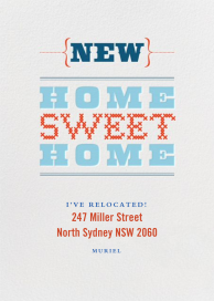 New Home Sweet Home - Moving Announcement by Crate & Barrel