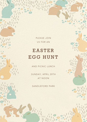 Bunny Bounty - Easter Invitation by Hello!Lucky