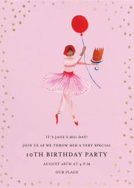 Ballerina En Relevé - Birthday Invitation by Mr. Boddington's Studio