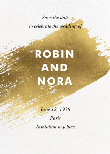 Modern Brushstroke - Save the Date by Paperless Post