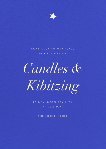Universe (Tall) - Hanukkah Invitation by Paperless Post