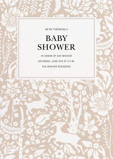Meadow Pattern - Baby Shower Invitation by Schumacher