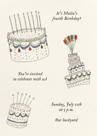 Cake Trio - Birthday Invitation by Carly Kuhn