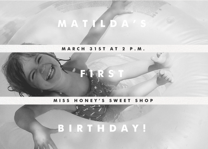 Three Photo Stripes - First Birthday Invitation by Paperless Post