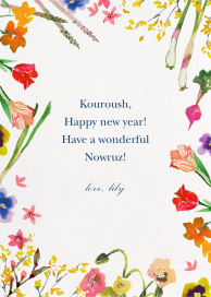 Spring Market - Happy Menocal - Nowruz Card by Happy Menocal