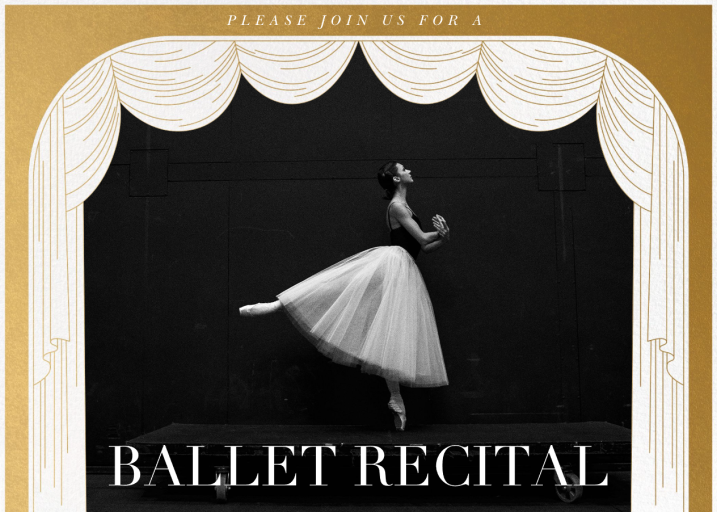 World’s a Stage Photo - Recital Invitation by Paperless Post
