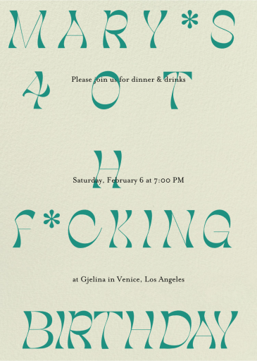 Asterisk - Birthday Invitation by Goods Gang