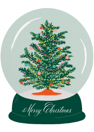 Illustrated Snow Globe Card