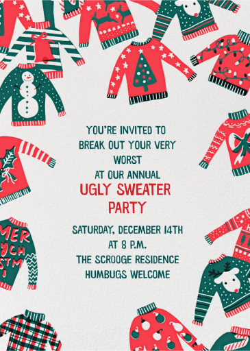 Ugly Sweater - Holiday Party Invitation by Hello!Lucky
