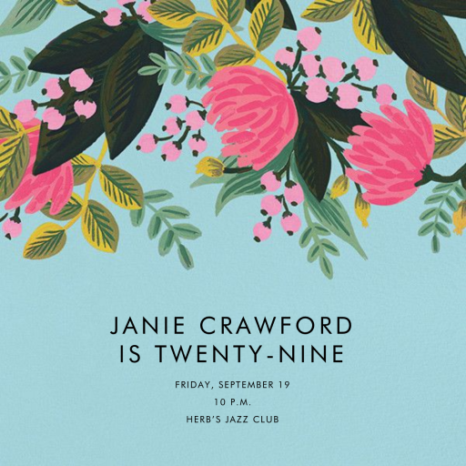 Saigon Blooms (Square) - Birthday Invitation by Rifle Paper Co.