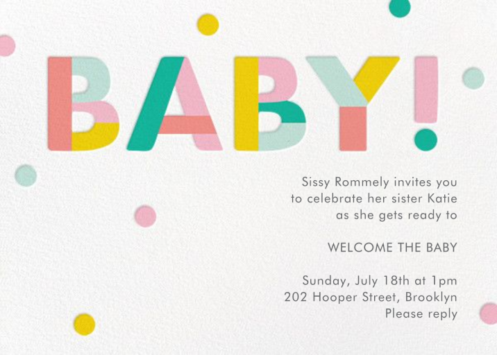 Colorblock Baby - Baby Shower Invitation by Paper Source